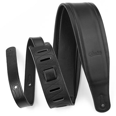 Amumu Leather Padded Guitar Strap -LE05-BK